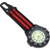 DEARMAMY orologio da tasca sportivo catena orologio da zaino in spalla da escursionismo sport watch sportwatch a moschettone con clip da alpinismo nylon rosso