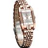 FORSINING Orologio da polso da donna, di lusso, alla moda, con quadrante grande, rettangolare, impermeabile, in acciaio inox, Argento, Bracciale
