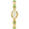 JUSKAQZYI sportivo orologio Orologi da donna color oro con bracciale vintage, eleganti orologi da polso al quarzo con quadrante ovale in giada, impermeabili elegante orologio(Wit,C)