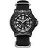 ADDIESDIVE Orologio da uomo analogico al quarzo militare girevole lunetta cassa in lega 50 m impermeabile luminoso bracciale in acciaio inossidabile/oliva/kaki cinturino in nylon, nero