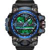 findtime Orologi tattici da uomo militari Reloj Militar Para Hombre Sport Outdoor Impermeabile Digial Allarme Analogico Cronometro Big Face Orologio da polso, Blu, Sportivo
