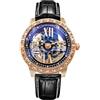 FORSINING Orologio da uomo scheletro trasparente moda orologio da uomo cinturino in pelle di lusso automatico meccanico diamante quadrante impermeabile