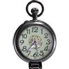 OGLE Orologio da taschino meccanico a carica automatica, impermeabile, con lente d'ingrandimento e lente d'ingrandimento, Quadrante luminoso con cassa nera, 48mm
