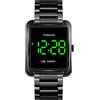 TONSHEN Uomo e Donna Orologio Fashion Acciaio Inossidabile Touch LED Digitale Elettronico Orologi da Polso Controllo (Nero)