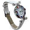 Vinciprova Le Gemme di Venezia Orologio Donna Murrina Veneziana Millefiori Colore Oro Pelle watch in Vetro di Murano (Ocra 17) Lady
