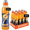 Gatorade, Sport Drink, Bevanda sportiva non Gassata Gusto Arancia, Aiuta il Reintegro dei Sali Minerali Persi, Formato da 12x500 ml