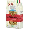 ARMANDO X4 PASTA ARMANDO LA PENNETTA DI SEMOLA DI GRANO DURO ITALIANO - TRAFILATA AL BRONZO - ZERO RESIDUI DI PESTICIDI E GLIFOSATO (4 X 500gr)
