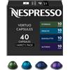 Nespresso Capsules VertuoLine , Intense Variety Pack, Dark Roast Coffee, 7.7 once, 40 Count Coffee Pods