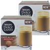 JUFD Nescafé Dolce Gusto Café au Lait Decaffeinato, caffè, Caffelatte, 2 x 16 Capsule