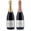 De Antoni Confezione da 2 bottiglie di vino Metodo Classico Siciliano: ETNADOC Brut Rosé e ETNADOC Blanc de Noir | Uve Nerello Mascalese e Nerello Cappuccio | Tenute Orestiadi