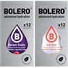 Generico SET 24 BOLERO bustine da 3 grammi 12 Ice Tea Peach Pesca + 12 Forest Fruit Preparato istantaneo per Bevande con Stevia e Vitamina C e Senza Zucchero