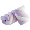 Generico Marshmallow Treccia Multicolore Senza Glutine, 1 kg, per Compleanni, Battesimi, Nascite ed Eventi (Treccia Bianco-Glicine)