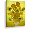 Handmade Girasoli - Tela quadro in canvas con telaio in legno - Vincent Van Gogh - Artyexpress Made in Italy