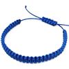 ParticolarModa Bracciale dell'amicizia in corda nylon piatto regolabile Blu