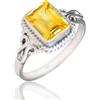 NIJEWELED 925 Sterling Silver Dailywear Ring for Office Women, friend, Attractive Ring Jewelry for Any Occasion (US Ring size 4, Citrine)