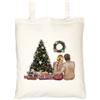 GioCandles Shopper Borsa Personalizzata con Ritratto Natalizio di Coppia Amiche o Amici - Idea Regalo di Natale per Compagno Marito Moglie Amica o Sorella - 38 x 42 cm - Cotone 100% - Bianco o Ecru