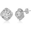 Meissa Orecchini Donna Argento 925 Orecchini Acciaio Chirurgico Orecchini Rosa Bambina Orecchini Anallergici donna Gioielli Regalo Matrimonio Anniversario per Lei, Argento