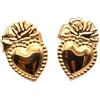 Handmade Orecchini a lobo cuore sacro - Orecchini bottoncino - Sacro cuore - Orecchini anallergico cuore sacro
