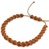 ParticolarModa Bracciale dell'amicizia in corda nylon spirale regolabile marrone chiaro
