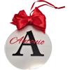 Handmade Pallina di Natale in plexiglass con iniziale - Decorazione natalizia personalizzabile