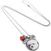 Silvia Creations And Co Collana Ciondolo Personalizzato con Fotografia Cane Gatto o Coniglio | Ciondolo Cuore Fatto a Mano, Charm Zampa in Acciaio, Ciondolo con Incisione Personalizzata