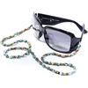 PSS Catena occhiali da vista e da sole con pietre dure naturali Agata muschiata verde e pietra Diaspro colorato e con Demi Ematite