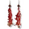 Chapeau Atelier Orecchini a Grappolo in Argento 925 Placcato Oro con Rametti di Corallo Rosso e Perle Coltivate
