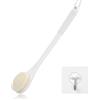 ROLIZOE Spazzola per la Schiena da 43 cm per Doccia, Spazzola Corporea Esfoliante Antiscivolo per il Bagno, Spazzola Morbida per la Schiena per Uomini e Donne (Bianco)