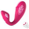 Aiszil Vibratore con Telecomando, Portatile Vibratoreper Donna per Mutandine Vibranti Toys Vibrazione, Wireless Vibratori Punto G per Mutandine Vibranti Toys,Rosered
