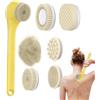 Jubepk Spazzola elettrica per il corpo | Spazzola per il corpo | Spazzole per il corpo | Esfoliante con spazzola per il corpo | Spazzola per massaggio elettrica, manico lungo, impermeabile, scrubber per il c