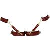 BFLaiCai Kit Di Bondage SM Set Costrizione For Coppie Fetish Sex Restraint Toys For Donne Con 2 Manette Da Polso Cinghie For Cosce E Vita Corteccia BDSM Toy