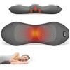 MEIJINEX Cuscino 3 in 1 di supporto lombare, massaggiatore per alleviare il dolore alla sciatica, design ergonomico, con calore e altezza regolabile, per letto e sedia
