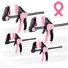 WORKPRO Mini clip da bar per la lavorazione del legno, 2 pollici (2) e 4-1/2 pollici (2), morsetto a F in 4 pezzi, morsetto a F a cambio rapido leggero con limite di carico di 150 kg, rosa