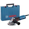 Bosch Professional Smerigliatrice angolare GWS 14-125 S (1400 Watt, impugn. suppl,cuffia di prot,cuffia di prot.antitaglio con clip,chiave a due perni,flangia di mont,dado di serr, valigetta)