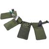 Fdit Cintura Ergonomica, Cintura per Attrezzi da Giardino di Grande Compattezza con Tasche, Borsa per Attrezzi in Tela Impermeabile, Cintura per Attrezzi in Vita Verde Militare per