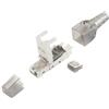 BKL Electronic Connettore RJ45, senza attrezzi, STP, CAT 6A 10121201, numero di poli dritti 8P8C, argento 1