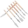 FELTECHELECTR con Manico in Legno in Inossidabile Set di 7 Spatole per Pittura Versatile e, per Creativi e Artistici