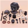 DORFEY Kit cilindro e pistone da 34 mm adatto for motosega cinese da 2500, 25 cc, filtro olio carburante, tubo flessibile, tampone, guarnizione del tappo.