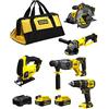 DEWALT STANLEY FatMax Kit SVK20524A (SFMCD721 + SFMCH900 + SFMCS500 + SFMCS600 + SFMCG400 + 2 Batterie 4,0 Ah + Caricabetterie + Borsa XL)