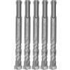 Hyuduo Bit per Trapano a Martello, Punta in Carburo 110mm, 5 Pezzi per | 2 Pezzi Auto-flauto per Impugnatura Salda, Punta Lunga da 12mm per Muratura e Calcestruzzo