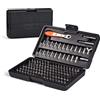 GreaTalent Set di punte per cacciavite 133 in 1 con attacco esagonale da 1/4 di pollice Phillips/Pozidriv/esagonale/Torx/scanalato/punte quadrate, ingranaggio a 36 denti, supporto magnetico per punte,