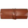 NDSJAIE borsa chiavi inglesi Borsa porta attrezzi portatile in rotolo di pelle, chiave pieghevole, martello, tasca da campeggio, kit per manutenzione officina(BROWN)