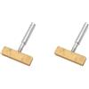 OJREEUB 2 set di saldatore a forma di T testa di ricambio pressa a caldo strumento per riparare fili morbidi senza striscia, punta 5,3 x 3,5 cm