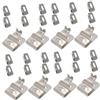 DIYEAH 4 Set Fibbia Della Vita Utensile Gancio Chiave Cintura Di Cinghia Clip Della Cintura Di Metallo Clip Di Montaggio in Metallo Sostitutivo Acciaio Inossidabile Argento 8 Pezzi*4