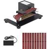 SHEHUALI Lucidatrice, 350 W/250 W Levigatrice a Nastro Levigatrice Elettrica Levigatrice Rettifica Levigatrice Smerigliatrice Piccola Macchina a Nastro di Sabbia(250W standard)