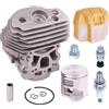 DORFEY Adatto for motosega h-u-s-q-v-a-r-n=a 545 550XP Cilindro Sostituisci for J-0-n-s-e-r-e-d CC2252 Con filtro aria Valvola di decompressione del pistone Candela