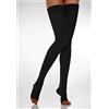 GEMINO GT32 autoreggenti elastiche tubolari compressione 18-21 mmHg classe 1 (NERO, 2 caviglia 21-23)