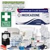 ONFARMA KIT REINTEGRO COMPLETO DI CARTELLO PRIMO SOCCORSO pacchetto medicazione ricambio per cassetta medica di pronto soccorso CON MISURATORE DI PRESSIONE per aziende con 3 o più lavoratori