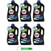 Beni Culinari 6 X Dual Power Detersivo Lavatrice Capi Scuri - Detersivo liquido per indumenti scuri - 40 lavaggi 2 litri + Beni Culinari Portachiavi 0