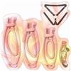 Tambaa 3 taglie di clip Fufu di protezione leggere maschili con cintura in vita regolabile, set di accessori per gabbia di protezione per uomini -ITHA26 (Nero)